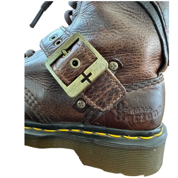 Dr Martens Triumph 1460 Dark Brown with strap and buckle size 7 ladies - Picture 6 of 12